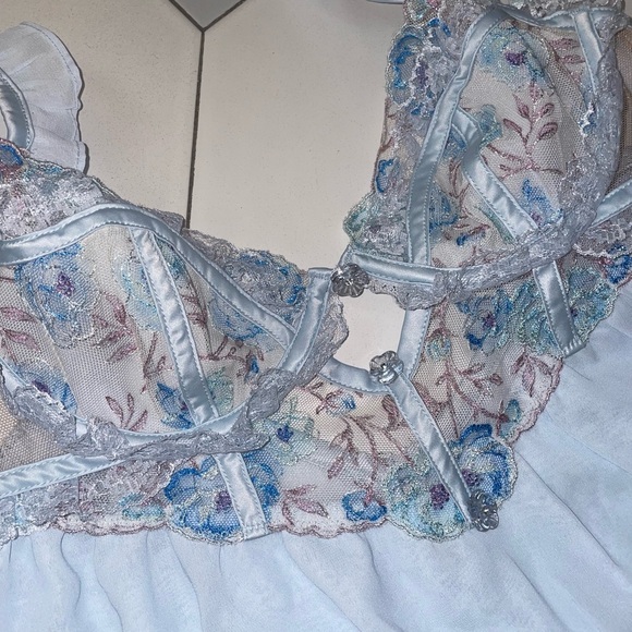 For Love & Lemons - Sorbet Rose Babydoll Slip Dress, Nightwear - Picture 11 of 13